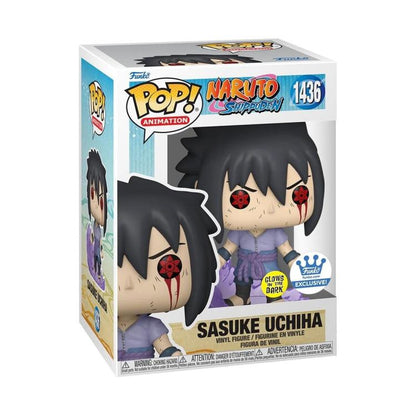 Funko Pop ! Animation Naruto Shippuden (1436) Sasuke Uchiha (Amaterasu) Glow Exm