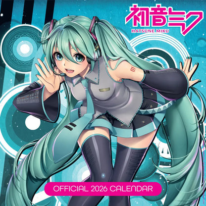 Calendario 2026 (Hatsune Miku) da Muro/Parete 30X30 con Gadget + Poster da Parete in Regalo - Licenza ufficiale