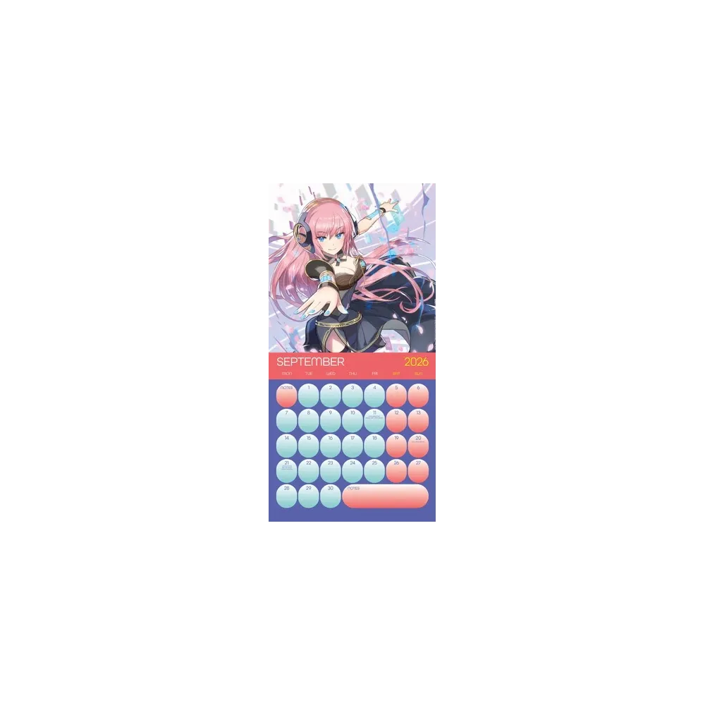 Calendario 2026 (Hatsune Miku) da Muro/Parete 30X30 con Gadget + Poster da Parete in Regalo - Licenza ufficiale