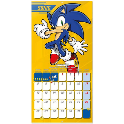 Calendario 2026 (Sonic) da Muro/Parete 30X30 con Gadget + Poster da Parete in Regalo - Licenza ufficiale