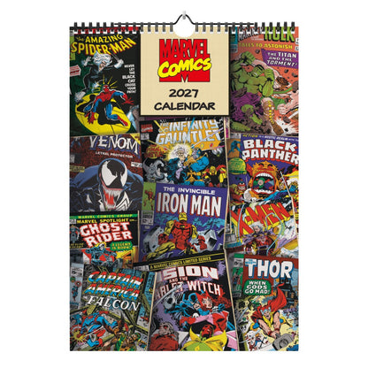 Calendario 2026 (Marvel Comics) da Muro/Parete  43,5x27cm con Gadget + Poster da Parete in Regalo - Licenza ufficiale
