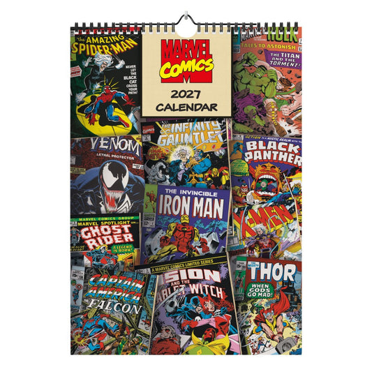 Calendario 2026 (Marvel Comics) da Muro/Parete  43,5x27cm con Gadget + Poster da Parete in Regalo - Licenza ufficiale