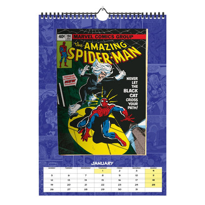 Calendario 2026 (Marvel Comics) da Muro/Parete  43,5x27cm con Gadget + Poster da Parete in Regalo - Licenza ufficiale