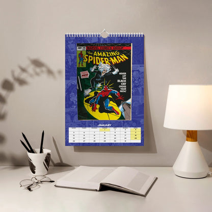 Calendario 2026 (Marvel Comics) da Muro/Parete  43,5x27cm con Gadget + Poster da Parete in Regalo - Licenza ufficiale