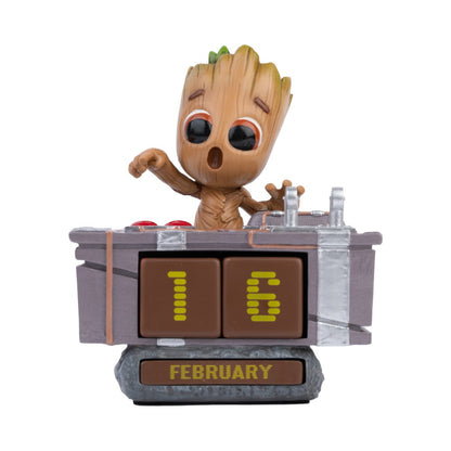 Calendario Perpetuo - Marvel (I am DJ Groot Death Button) 3D da Tavolo Figure Gadget Statua Decorazione per Scrivania Fans: Regalo Gadget Guardiani della Galassia 11,5 x 13,5 x 9,9 cm