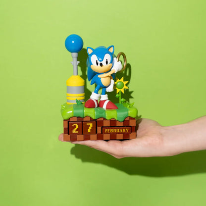 Calendario Perpetuo - Sonic (The Hedgehog) 3D da Tavolo - Figure PVC Statua Gadget Decorazione per Scrivania Fans: Regalo