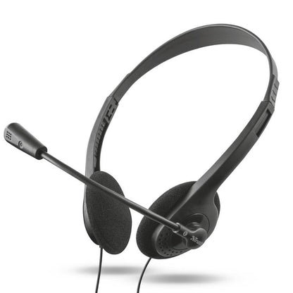Trust Primo Cuffie Chat Microfono Leggere 3,5Mm Cavo 1,8M Auricolari Pc Ufficio