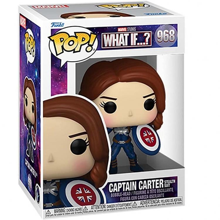 Funko Pop ! Marvel Studios What If..? - Captain Carter (968) Stealth Bobble-Head