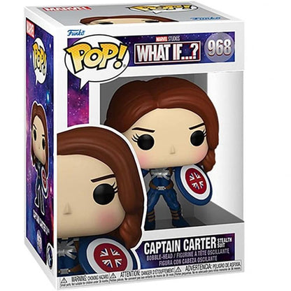 Funko Pop ! Marvel Studios What If..? - Captain Carter (968) Stealth Bobble-Head