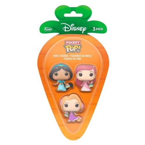 Funko Carrot Pocket Pop ! Disney Princess (Rapunzel-Ariel-Jasmine) Figure 4Cm