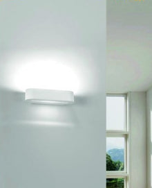 APPLIQUE LED A PARETE STILE MODERNO IN GESSO ATTACCO RS7 OVALE GS-E63
