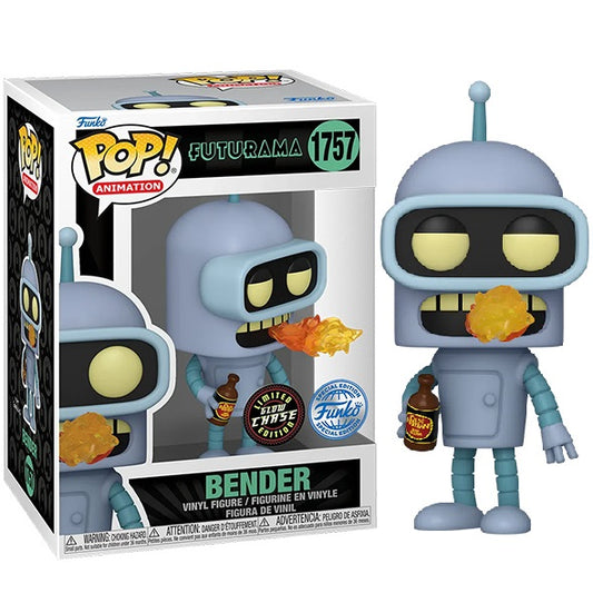 Funko Pop ! Animation Futurama (1757) Bender  Vinyl Figure Chase Special Glows