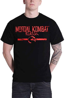 Rubberroad T-Shirt Mortal Kombat Klassic Ufficiale Nero/Rosso L Di Cotone Ps4