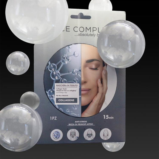 Face Complex 8Pz Maschera In Tessuto Viso Acido Ialuronico Collagene Limone Bava