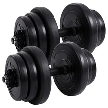 Set 2 Manubri Coppia Pesi Regolabili Componibili 2X5-10Kg Palestra Bodybuilding