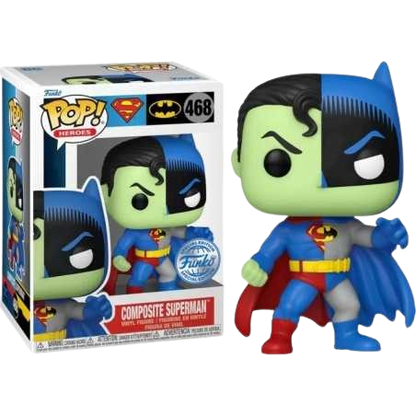 Funko Pop ! Dc Super Heroes - (468) Composite Superman / Batman Figure Special
