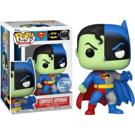 Funko Pop ! Dc Super Heroes - (468) Composite Superman / Batman Figure Special