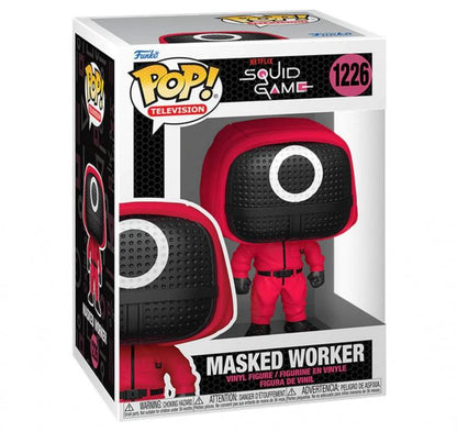 Funko Pop ! Television Squid Game - (1226) Masked Worker Red Soldier Figure 9Cm