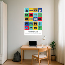 Maxi Poster Videogames: Joystick Controllers Vintage (Atari, Nintendo, Sony, Playstation, Sega, Xbox) da Parete Incorniciabile 91x61 cm Carta Lucida Licenza Ufficiale Nerd Gamers