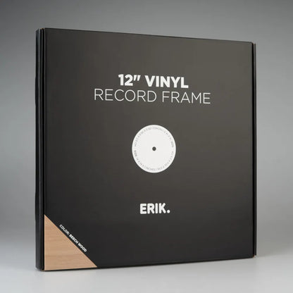 Cornice per Vinile (Effetto Legno) Porta Disco Vinile da Parete 35,5 x 35,5 in MDF e Vetro Metacrilato | Cornice Quadrata per Copertina di Album con Accessori per Appenderla - Poster Packaging Protettivo (HAYA)