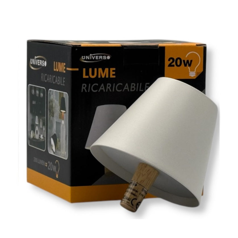 Universo Lampada Led Ricaricabile da Tavolo per Bottiglie Colore Luce Selezionabile CCT 3in1 (Luce Fredda, Naturale e Calda)
