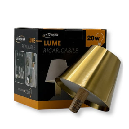 Universo Lampada Led Ricaricabile da Tavolo per Bottiglie Colore Luce Selezionabile CCT 3in1 (Luce Fredda, Naturale e Calda)