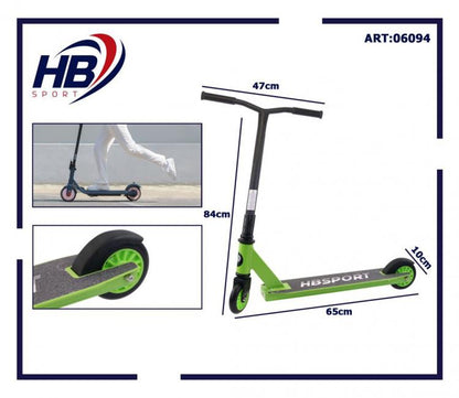Hb Sport Monopattino Compatto Con 2 Ruote In Metallo Per Bambino/Bambina | Verde