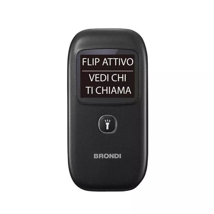 BRONDI CELLULARE WINDOW+ 4.5 A COLORI/FLIP DUAL SIM APERTURA A CONCHIGLIA - NERO