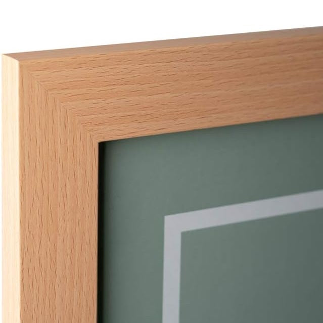 Grupo Erik: Cornice Poster 61 x 91,5 cm effetto legno Faggio Bombata da parete grande, in legno MDF Curvo , Cornice per Maglia da Calcio, Cornice per Quadri grandi