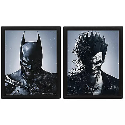 DC Comics - Poster 3D con Cornice (Batman Joker) Lenticular - Batman Arkham Origins