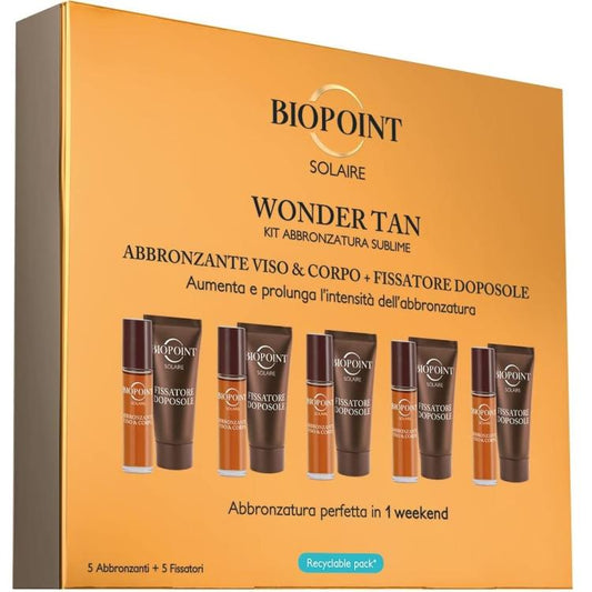 BIOPOINT Solare - Kit Olio Abbronzante Viso e Corpo SPF6 + Fissatore Doposole