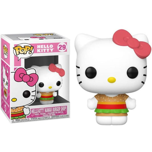 Funko Pop ! Hello Kitty - (29) Hello Kitty (Kawaii Burger Shop) Vinyl Figure 9Cm