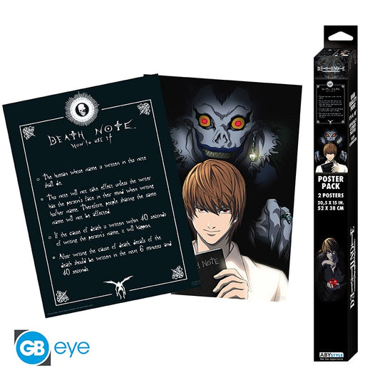 Abystyle (Death Note) Set 2 Chibi Poster: "Light E Death Note" (52x38) Gb Eye