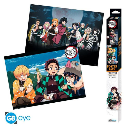 ABYSTYLE (DEMON SLAYER) SET 2 CHIBI POSTER: "SERIES 2/PILASTRI" (52X38) "GB EYE"