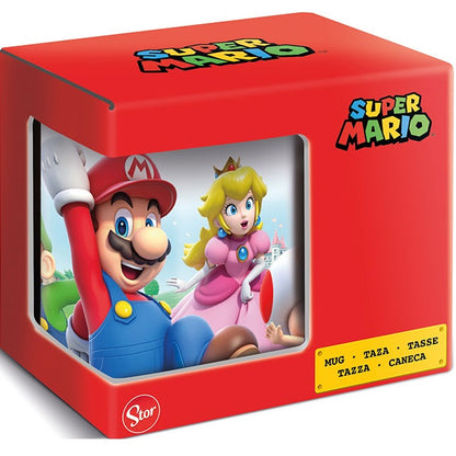 Tazza Nintendo Super Mario w/Friend Luigi Toad and Peach In Ceramica Mug 325ml