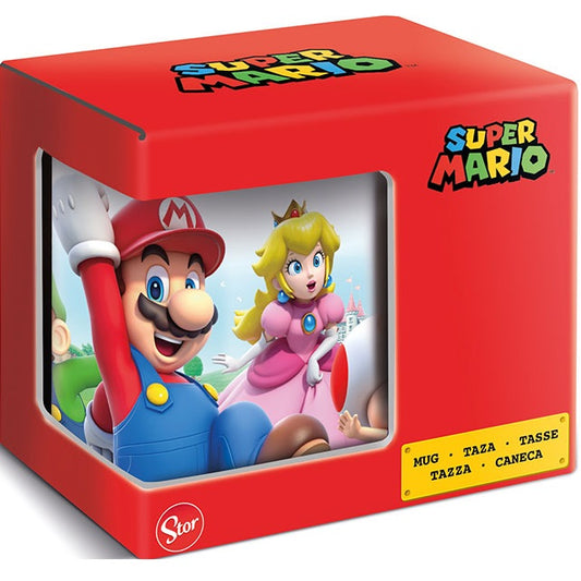 Tazza Nintendo Super Mario w/Friend Luigi Toad and Peach In Ceramica Mug 325ml