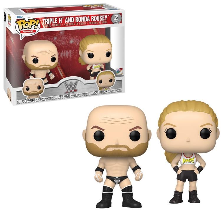 Funko Pop ! Wwe Wrestling - Triple H And Ronda Rousey (2) Figure 2 Pack 9Cm