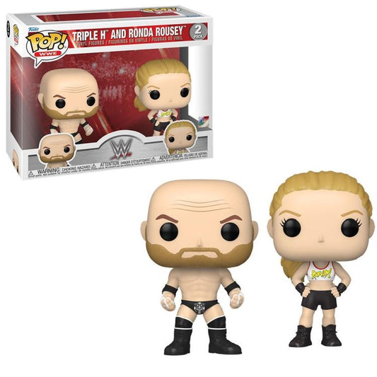 Funko Pop ! Wwe Wrestling - Triple H And Ronda Rousey (2) Figure 2 Pack 9Cm