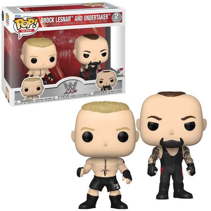 Funko Pop ! Wwe Wrestling - Brock Lesnar And Undertaker (2) Figure 2 Pack 9Cm
