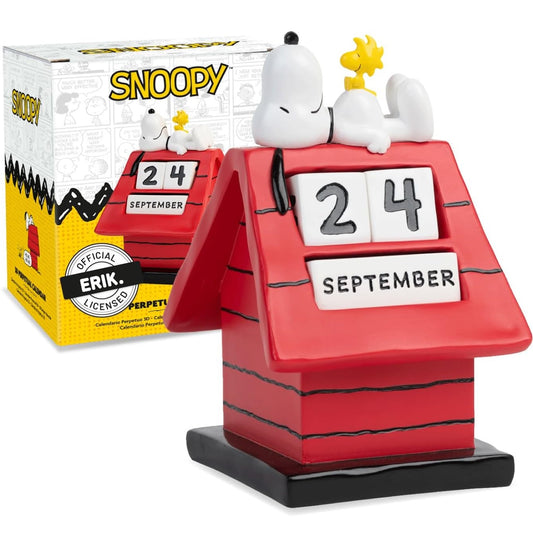 Peanuts Snoopy Doghouse  Calendario 3D Perpetuo in Resina Da Tavolo