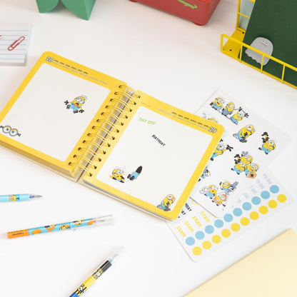 Minions - Diario Scolastico Scuola 2026 2027 Elementari/Medie - Agenda Giornaliera 2026 2027 11 Mesi con Copertina Rigida, Stickers e Divisori Illustrati (14 x 16 cm) - hardcover