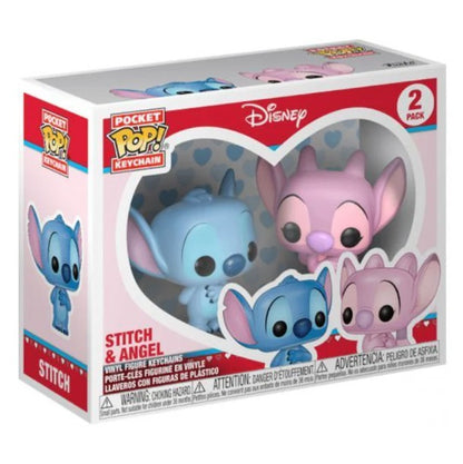 Funko Pocket Pop! Keychain - Disney Lilo & Stitch (2 Pack) Stitch & Angel Figure