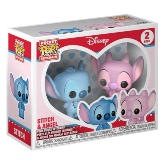 Funko Pocket Pop! Keychain - Disney Lilo & Stitch (2 Pack) Stitch & Angel Figure