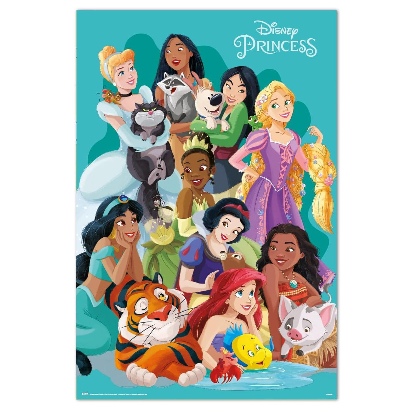 Maxi Poster (Disney: Princess and Pets) Principesse Muro Incorniciabile 91x61 cm