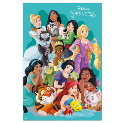Maxi Poster (Disney: Princess and Pets) Principesse Muro Incorniciabile 91x61 cm
