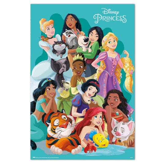 Maxi Poster (Disney: Princess and Pets) Principesse Muro Incorniciabile 91x61 cm