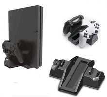Supporto Verticale Per Ps4 Slim/Pro + Base Ricarica Joypad Controller Stand Dock