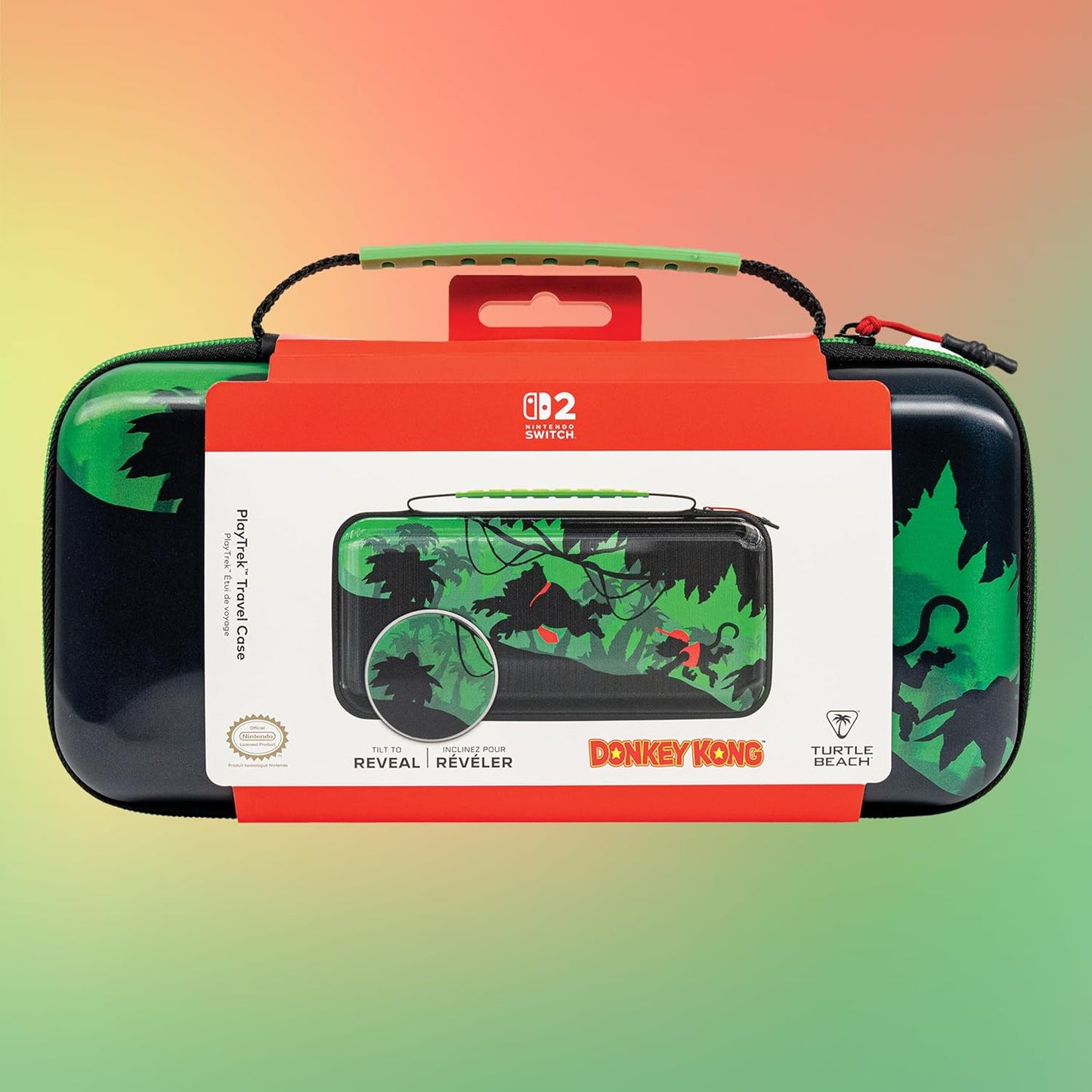 Turtle Beach - PlayTrek Travel Case (Donkey Kong) Custodia Ufficiale Protettiva da viaggio per Console Nintendo Switch 1 e 2 / OLED