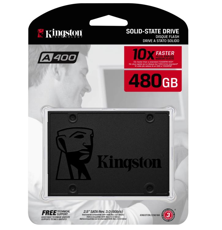 Kingston Hdd Ssd 2.5" 480Gb A400 Sa400S37/480G 2.5" Sata Memory Pc Computer