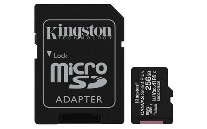 Kingston Micro Sd 256Gb + Adattatore Canvas Plus Sdcs2 32Gb Classe 10 100Mb/S